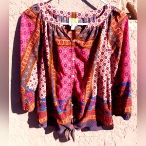 Fig and Flower bohemian blouse